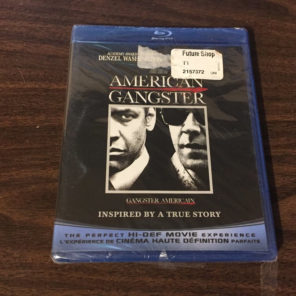 American Gangster Blu Ray Denzel Washington, Russell Crowe, Chiwetel Ejiofor